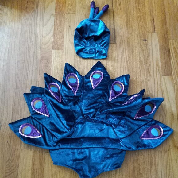 Peacock Baby Costume 6-12 Month - Halloween Animal Bird Costume Party Photos - Picture 9 of 16